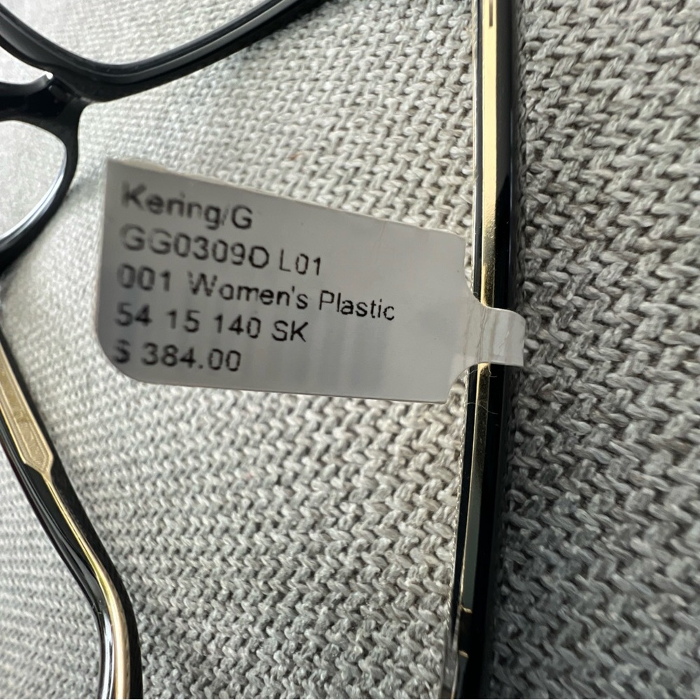 GUCCI GG 0312O 001 Shiny Black 52/14/140 Eyeglasses Made Italy